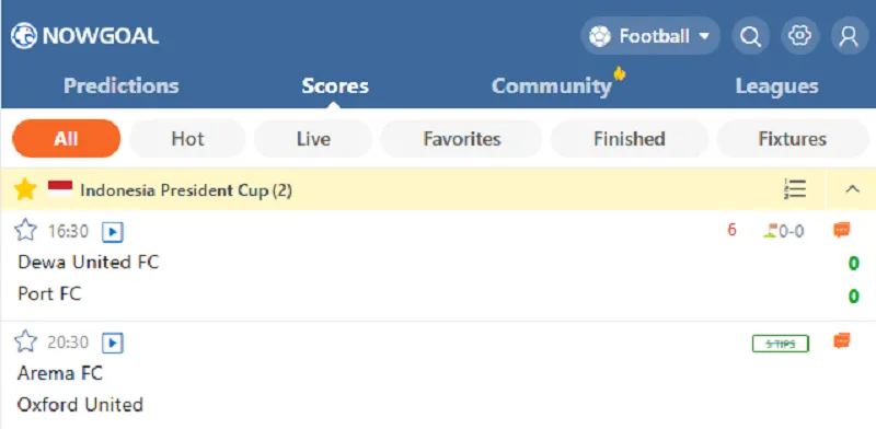 Cách truy cập và xem KQBD trên website Nowgoal chính thức